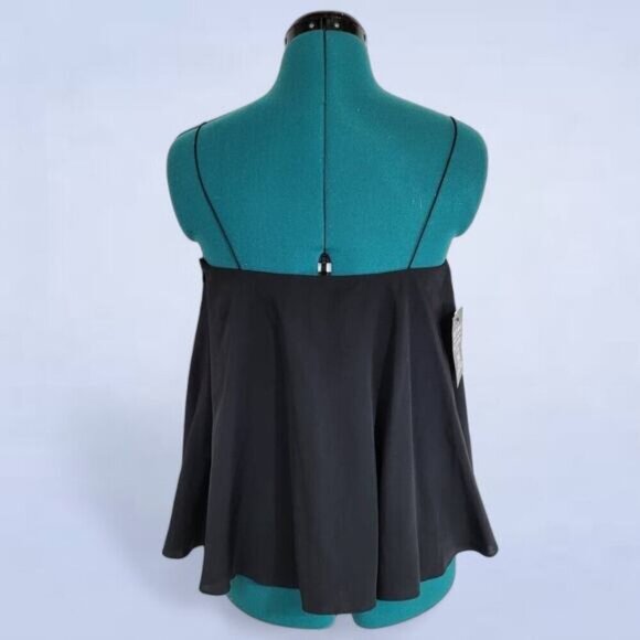 Kenzo Black Silk Blend Crepe Tank - Size 6 - Picture 3 of 9